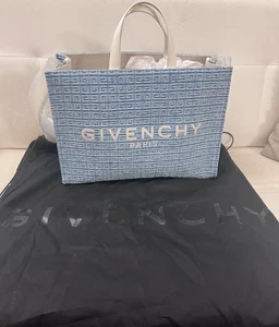 Bag Tote Givenchy G-Tote Medium In Denim Blue And White - Foto 1 di 7