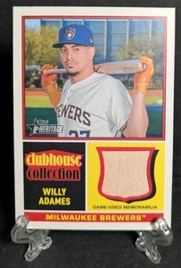 Willy Adames - 2025 Topps Heritage Clubhouse Collection Game Used Jersey #CCR-WA - Picture 1 of 3
