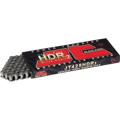 JT Sprockets 428HDR Heavy Duty Non O-Ring Drive Chain, 428 x 130 Links - Natural - Image 1 of 4