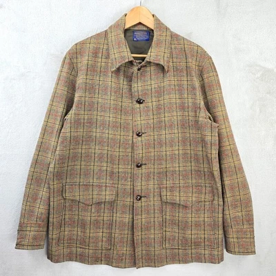 Vintage Pendleton 100% Virgin Wool Cruiser Jacket Mens Large Button Up Plaid 70s - Image 1 of 4