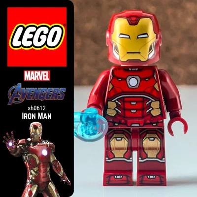 🌈 LEGO Iron Man sh0612 Minifigure Marvel Super Heroes Avengers - Immagine 1 di 4