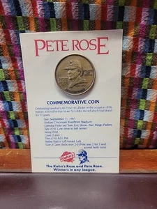 Pete Rose Commemorative Coin - Kahn's Rose and Pete Rose - 1985 /0925-Ls4 - Picture 1 of 5