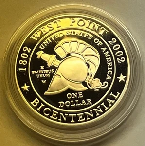 2002-W US Mint Silver $1 West Point Commemorative DCAM Proof OGP/COA So Amazing! - Picture 1 of 6