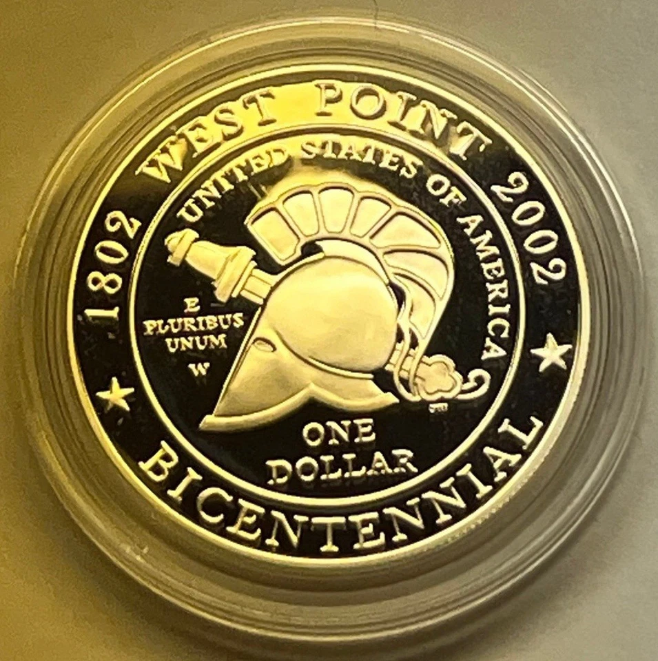2002-W US Mint Silver $1 West Point Commemorative DCAM Proof OGP/COA So Amazing! - Image 1 of 4