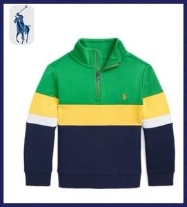 Pullover Polo Ralph Lauren Niños Pequeños Doble Punto Cuarto Cremallera Talla S(8) - Imagen 1 de 7