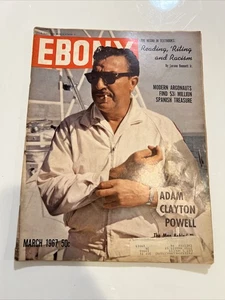 Ebony Magazine March 1967 - Adam Clayton Powell - Lew Alcindor UCLA - Picture 1 of 7