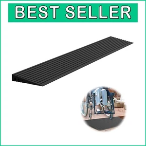 1" Rise Natural Rubber Threshold Ramp - 2000 lbs Capacity, Non-Slip, 35.5" Wide - Picture 1 of 11