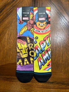 Calcetines Stance X Marvel Comics Capitán América y Hierro 17,50 cada uno para hombre talla 9-13 - Imagen 1 de 11