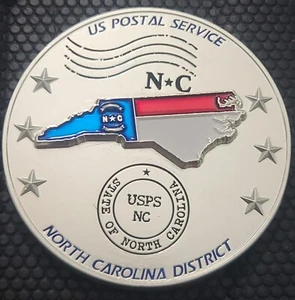 USPS NC North Carolina District Challenge Coin by Phoenix Challenge Coins - Picture 1 of 2