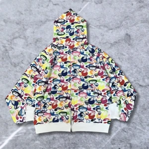 Sudadera con Capucha A Bathing Ape Milo Multi Camuflaje Cremallera Completa Talla M BAPE NIGO Usada - Imagen 1 de 6