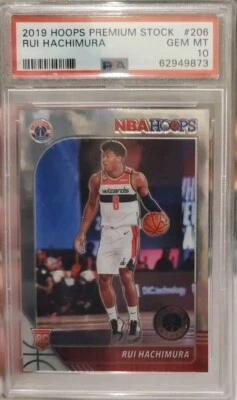 Rui Hachimura 2019 Hoops Premium Stock 206 RC Rookie PSA 10 - Image 1 of 2