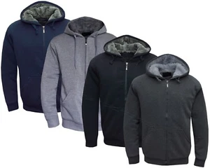 New Mens/Womens Fur Lined Hoodie Hooded Top/ Winter Warmer M - XXXL - Imagen 1 de 6