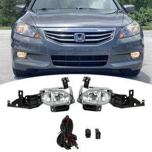 Front Bumper Fog Light Lamps+Wiring+Switch Kits For 2011-2012 Honda Accord Sedan - Picture 1 of 11