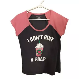 Negro para mujer. Gráfico. Camiseta pequeña de Bobby Brooks ""I don't give a frap"". - Imagen 1 de 3