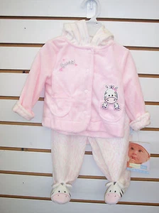 Bebé Niñas Vitaminas Bebé $36 2 piezas Traje Rosa Cebra Talla 3 Meses - 9 Meses - Imagen 1 de 6