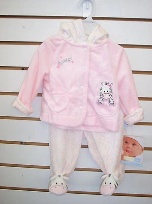 Bebé Niñas Vitaminas Bebé $36 2 piezas Rosa Cebra Conjunto Talla 3 Meses - 9 Meses Foto 1 de 4