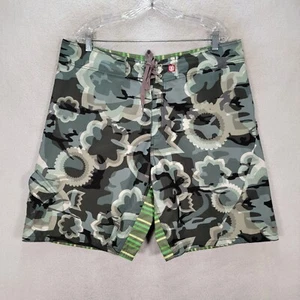 Element Mens Shorts Green Skateboard Board Shorts Athletic Performance Size 38 - Picture 1 of 24