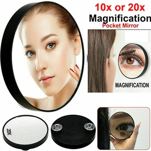 Espejo de aumento de maquillaje de cejas 10x o 20x con ventosas de viaje - Imagen 1 de 8