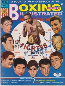 RUBEN OLIVARES NINO BENVENUTI Signed Autograph Boxing Illustrated Magazine PSA - Picture 1 of 1