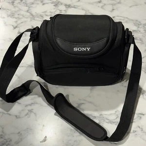 Sony Camcorder Camera Carrying Case Bag with Shoulder Strap Black - Picture 1 of 10