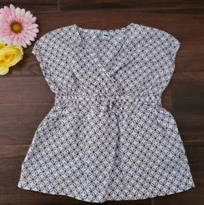 Janie and Jack Toddler Girl White Pink Floral Top Shirt Size 12 to 18 months - Picture 1 of 7