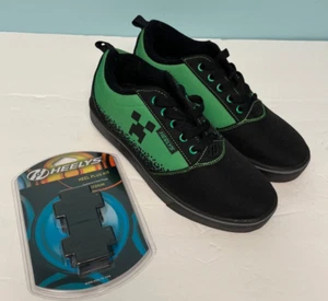 Heelys Youth Pro 20 Minecraft Shoes Black/Green Size: US 7 EUR 39 - Picture 1 of 9