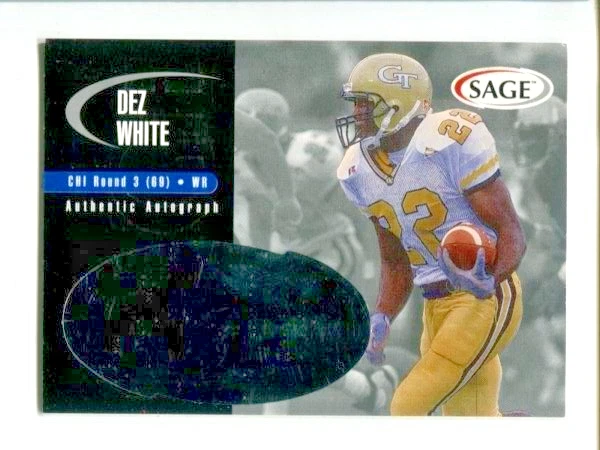 2000 SAGE - Autographs Dez White 🏈 RC Auto - Image 1 of 1