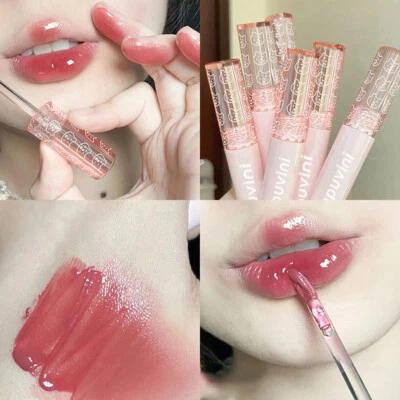 Mirror Lip Glaze Waterproof Lipstick Water Glass Lip Gloss Long Lasting Makeup ~ - Image 1 of 4