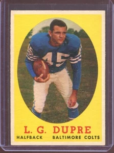 1958  Topps   Football    # 117   L.G. Dupre   (EX-MT)   Excellent to Mint - Picture 1 of 2