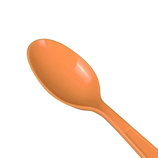 Cucharas de té de plástico de alta resistencia PP de quilates de 1.000 quilates, u2033 (naranja) Foto 1 de 1