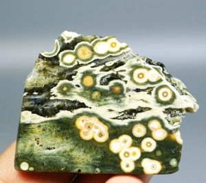 Natural Ocean Jasper Agate Eye Quartz Crystal Stone Slice Mineral Specimen - Picture 1 of 10