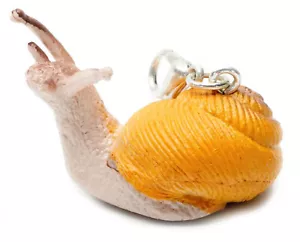Schnecke Charm Zipper Pull Anhänger Miniblings Weinbergschnecke beige orange - Bild 1 von 6