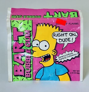 Vintage 1990 Amurol BART SIMPSON Bubble Gum Custodia Gomm Contenitore 5,5"" caramelle - Foto 1 di 3