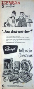 Anuncio de Navidad de confitería 'SHARPS TOFFEES' #3 - Impresión original 1955 AD - Imagen 1 de 1