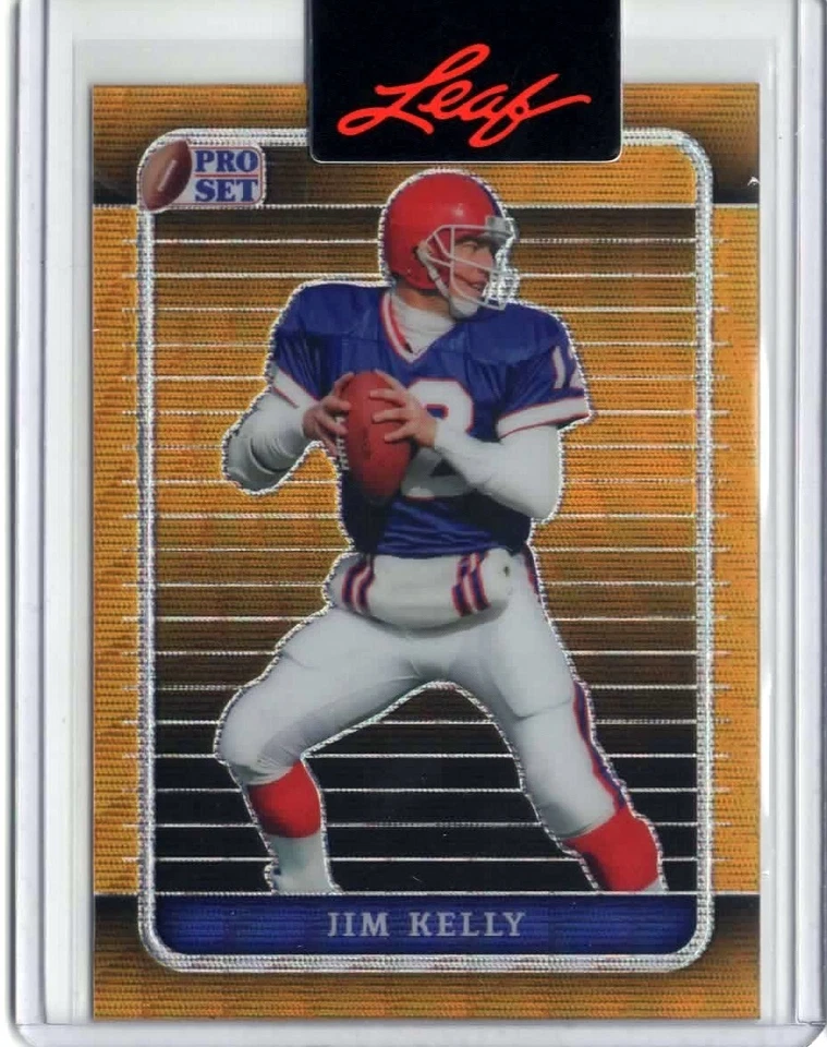 2023 Leaf Metal Pro Set Proof 1/1 Gold Pulsar - Jim Kelly Buffalo Bills - Image 1 of 2