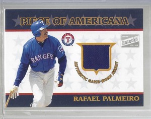 2003 TOPPS BAZOOKA BASEBALL PIECE OF AMERICANA RELIC #PA-RP RAFAEL PALMEIRO