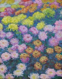 Claude Monet Chrysanthemums Canvas Print 16 x 20 - Picture 1 of 4