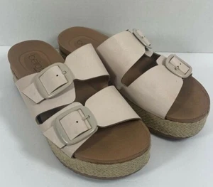 Damen-Sandalen Beira Rio Conforto Slipper flache Formen Plateau Steinschnallen Größe 8 - Bild 1 von 12