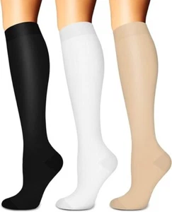 NHS COMPRESSION FLIGHT SOCK TRAVEL ANTI SWELLING FATIGUE SPORT SUPPORT STOCKINGS - Picture 1 of 17
