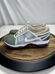Nike Air Golf Lite Women's Size 8.5 Green/White Plaid Summer Shoes 317620-311 - Picture 1 of 16