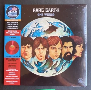 RARE EARTH - ONE WORLD 1LP PRESSED ON RUBY RED VINYL RARE PROMO COPY NEW !!! - Picture 1 of 2
