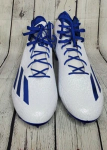 Mens Adidas adizero 5-Star 5.0 Mid Football Cleats Size 16 White/Blue - Picture 1 of 4