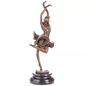 Bronzefigur Skulptur Tänzerin Frau Tanz Bronze Figur Statue Antik Stil - Bild 1 von 4