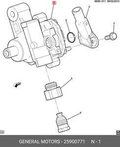 Original GM/Cadillac 25900771 Hydraulic Pump, Steering Servo Pump SRX 3.6 4.6 - Picture 1 of 8