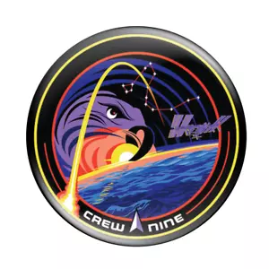 NASA Crew-9 Button Badge Spacex Mission Patch 58mm (2.25") New Version - Picture 1 of 2