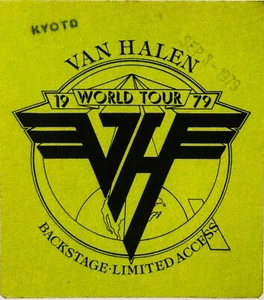Van Halen. Kyoto, Japan 9/8/79 Backstage Pass - Picture 1 of 2