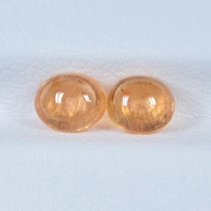 2.12 ct BEST GRADE FANTA ORANGE / NATURAL SPESSARTITE GARNET - Cabochon Pair !! - Picture 1 of 2