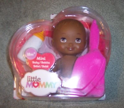 NEW Mattel AA Little Mommy Mini Baby Girl Doll 6" Blanket Bottle  Panties NIB - Image 1 of 2