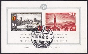 Schweiz Patria Block 1942 Mi.Nr. Bl. 7 gestempelt Mi.Wert 300 € (710) - Picture 1 of 2