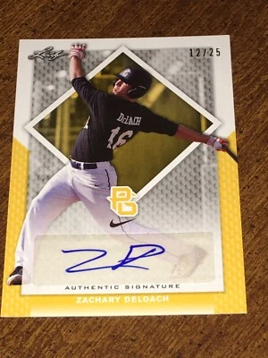 ZACHARY DELOACH 2016 Leaf Perfect Game Showcase Autograph #12/25 MARINERS TX A&M - Image 1 of 4